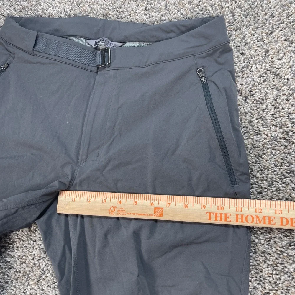 REI Co-op Men's Hiking Pants 34x30 Gray Stretch Nylon Technical Trail Trousers